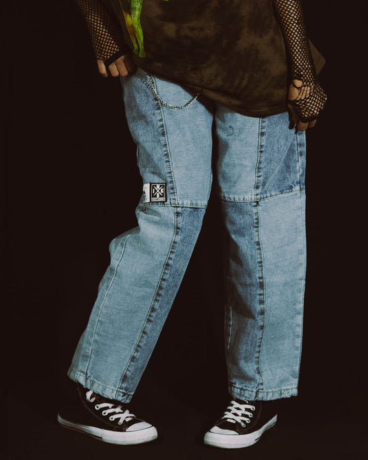 Pantalones Jeans INKED pierna ancha Hombre DAMA UNISEX