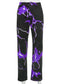 Pantalones INKED góticos cintura alta informal con estampado Delgado de Rayos