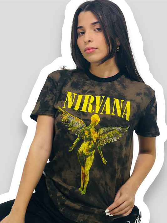 Franelas Juvenil Nirvana INKED ROCK Unisex estampada