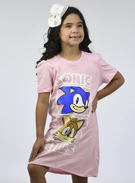 Vestidos Kaplers para Niñas Estampados de Sonic